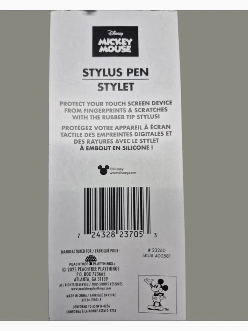 Mickey Mouse Character Stylus and Ballpoint Pen By Peachtree Playthings